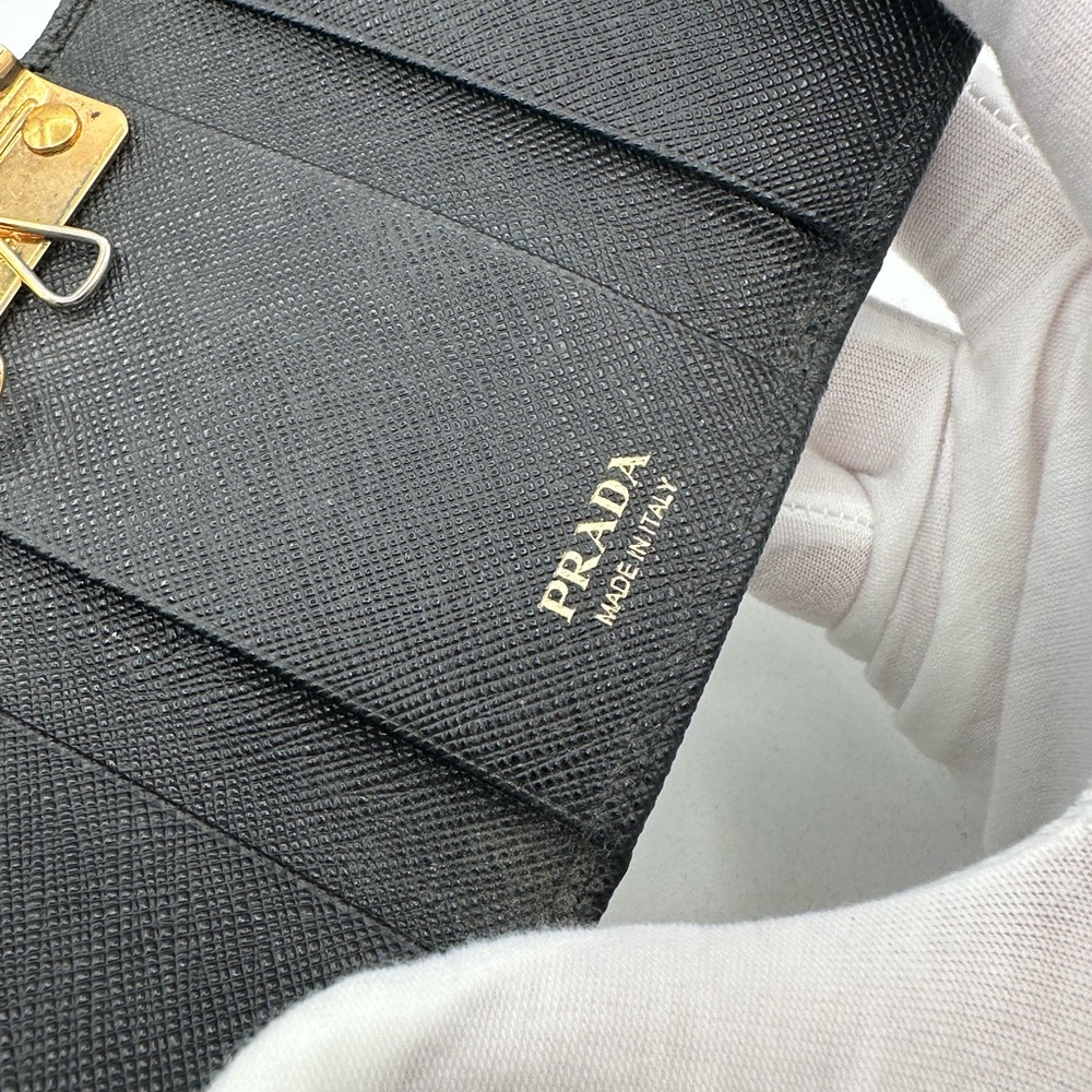 Prada Black Saffiano Leather Key Holder Wallet - Picture 8 of 12